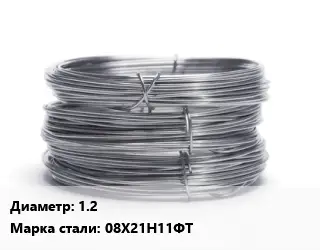Проволока нержавеющая металлическая  1.2 Сталь: 08Х21Н11ФТ